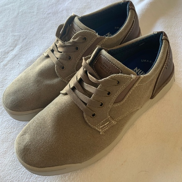 Nunn Bush Smart Scent Mens Slip On Lace Up Shoes Size 8M Tan Casual Comfy - Picture 2 of 7